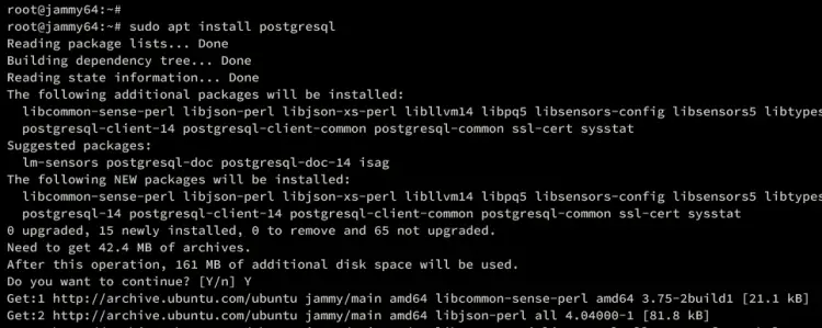 install postgresql