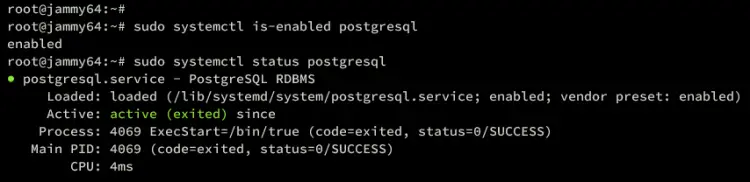 check pstgresql