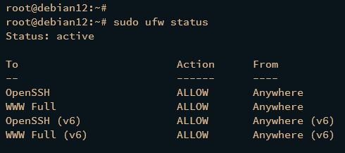 check ufw