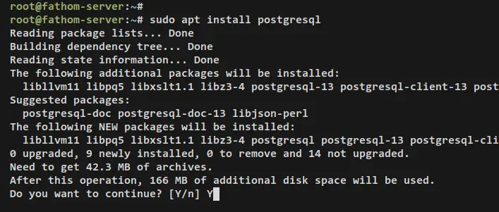 install postgresql