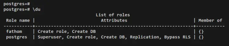 list users postgresql