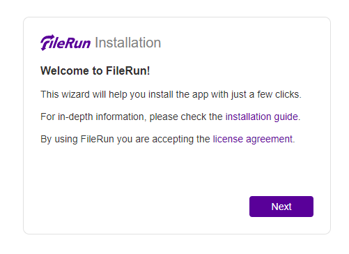 FileRun Installer