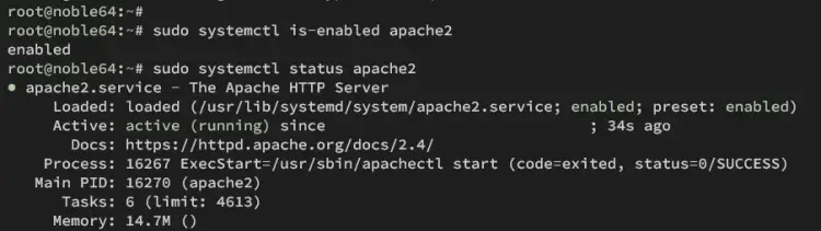 check apache2