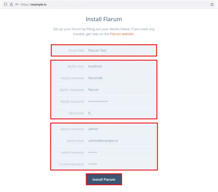 install flarum