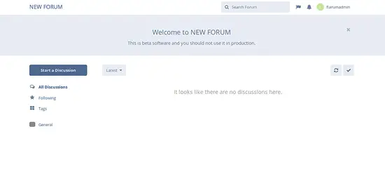 Flarum dashboard