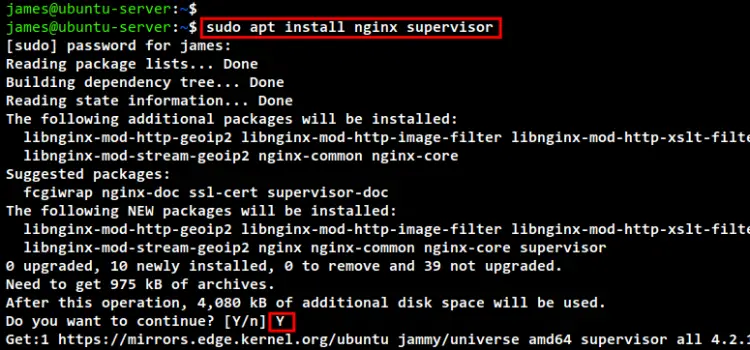 install nginx supervisor