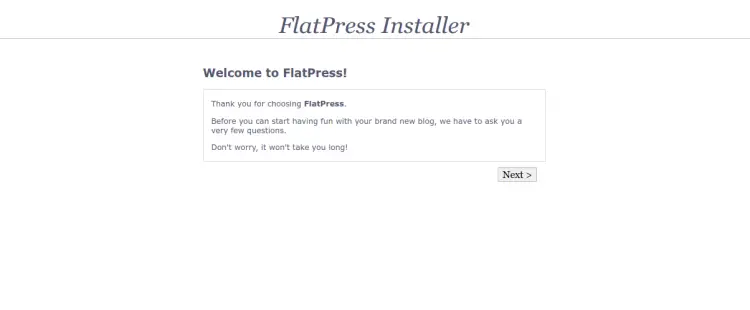FlatPress CMS Installer
