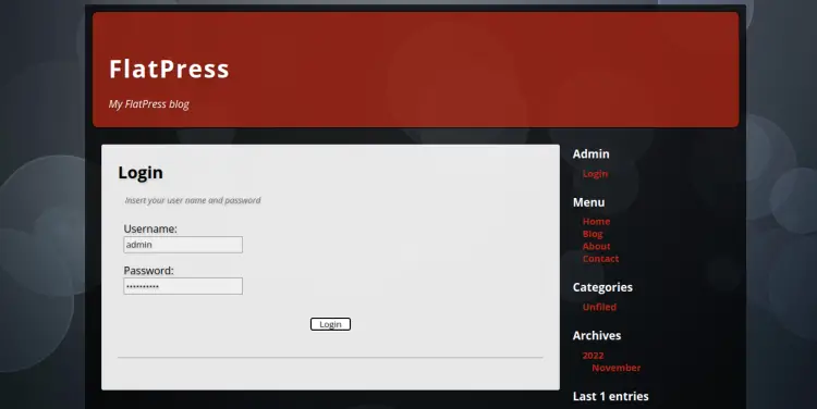 FlatPress Login