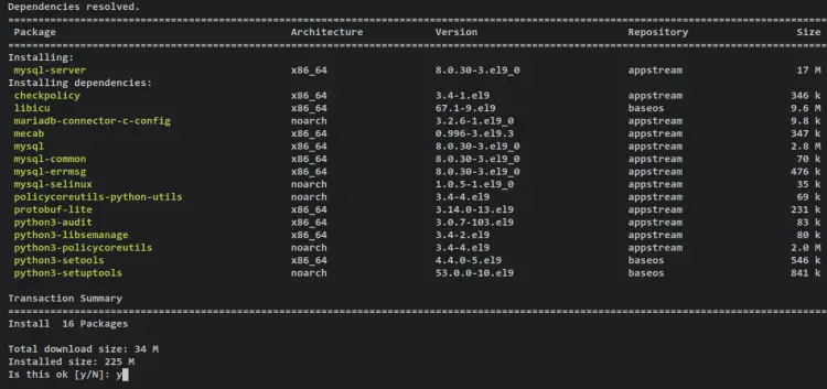 install mysql server