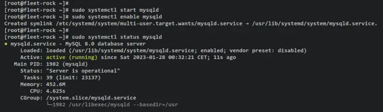 verify mysql