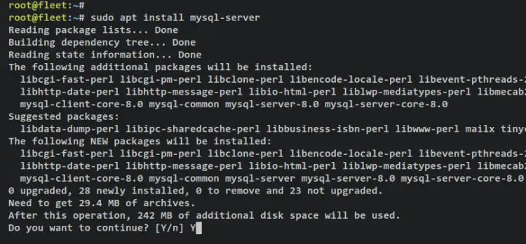 install mysql server