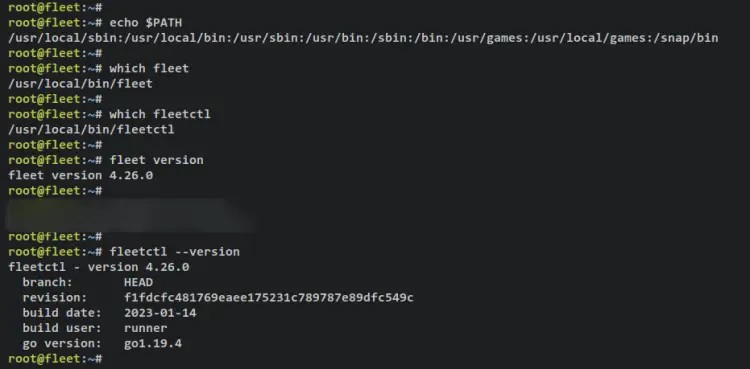 verify fleet and fleetctl