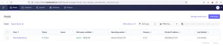 list hosts