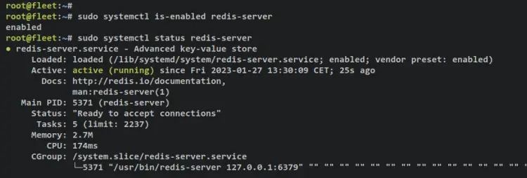 verify redis