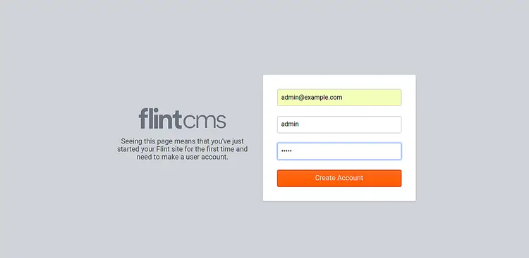 Flint CMS Login