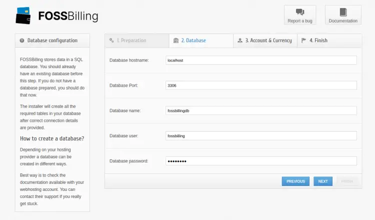 setup dataabses