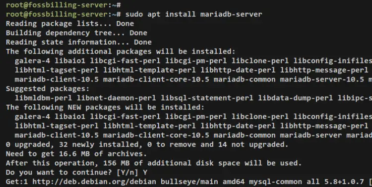 install mariadb