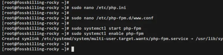 start enable php-fpm