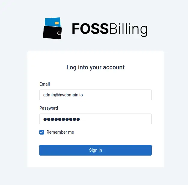 admin login