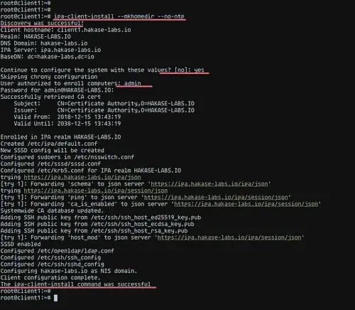 Install FreeIPA Client Packages