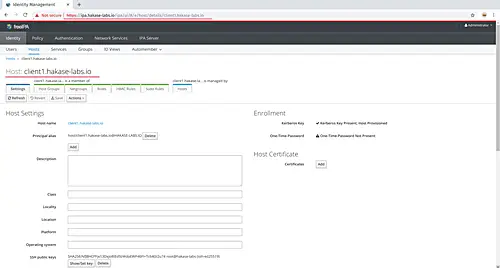 FreeIPA dashboard