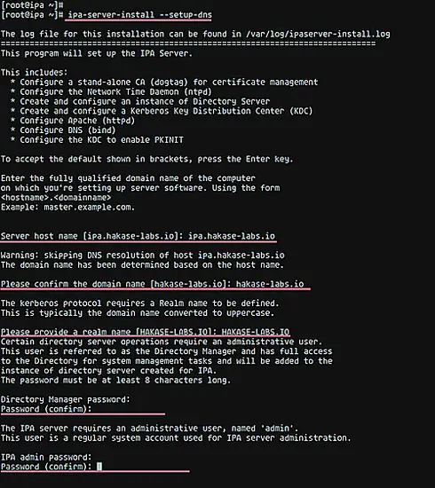 Setup FreeIPA Server