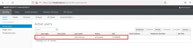 freeipa admin dashboard