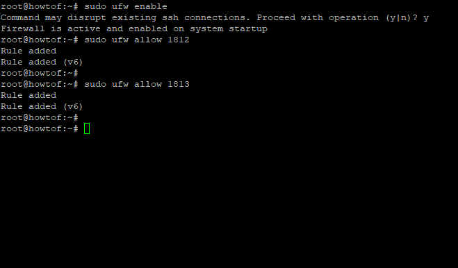 Configuring Firewall FreeRADIUS