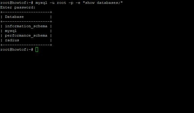 FreeRADIUS Creating a database
