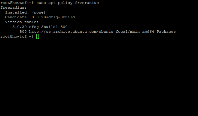 freeradius version