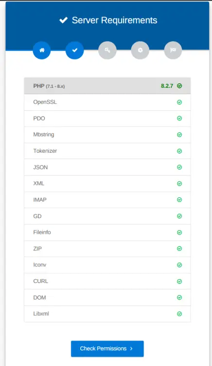 check php extensions