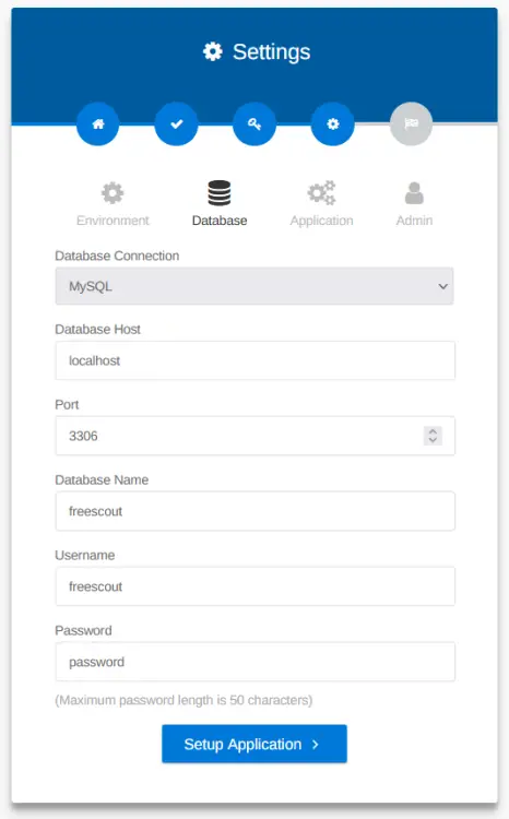 input database details