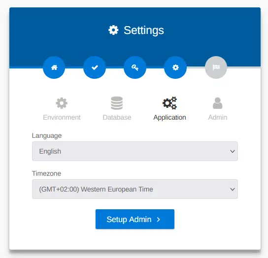 slect language timezone