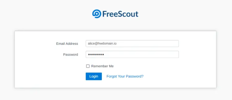 freescout login page