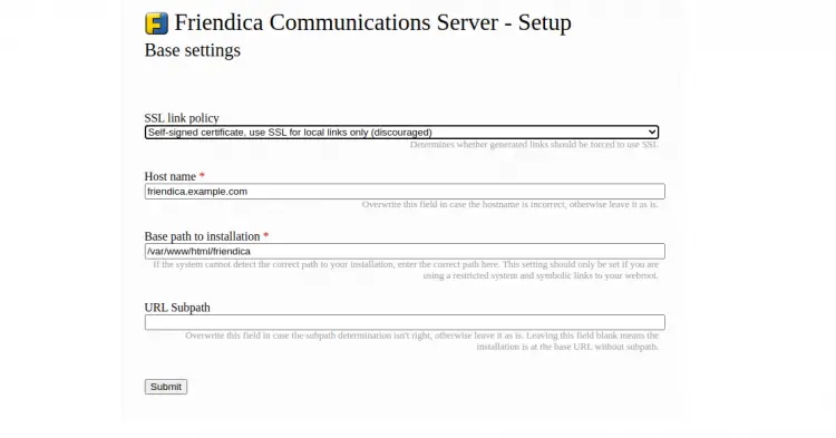 Server setup