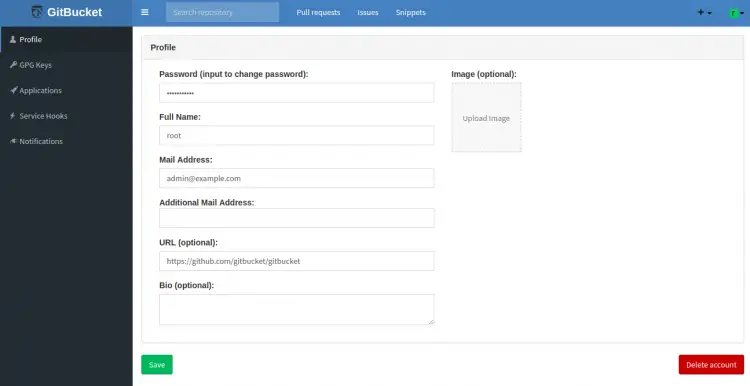 Administrator profile