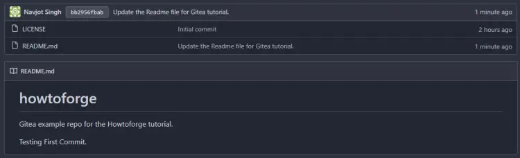 Gitea Successful Commit