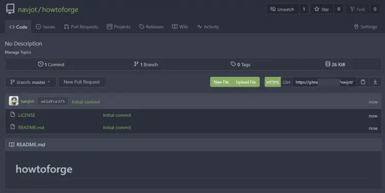 Gitea Repository Page
