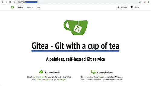 Gitea run with Docker