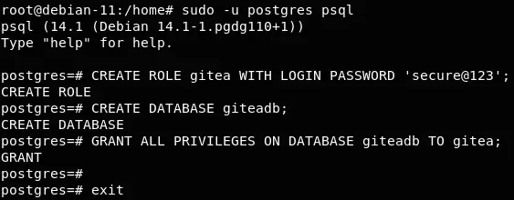 Create role in postgres