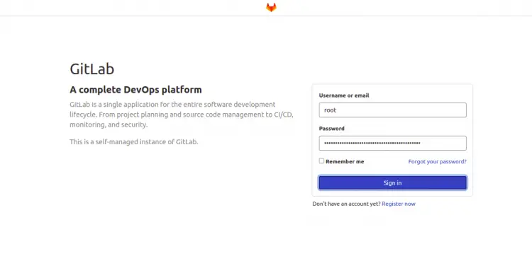 GitLab login