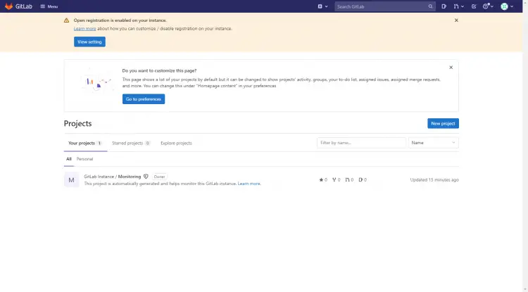 Accessing the GitLab Web UI