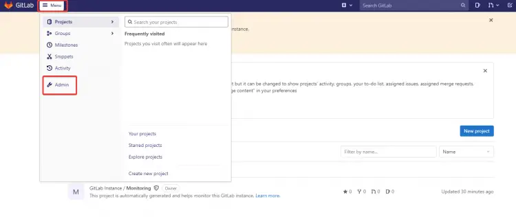 Accessing the GitLab Web UI