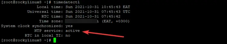 NTP synchronization 