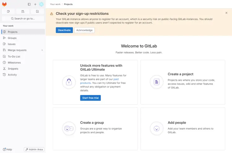 GitLab Dashboard