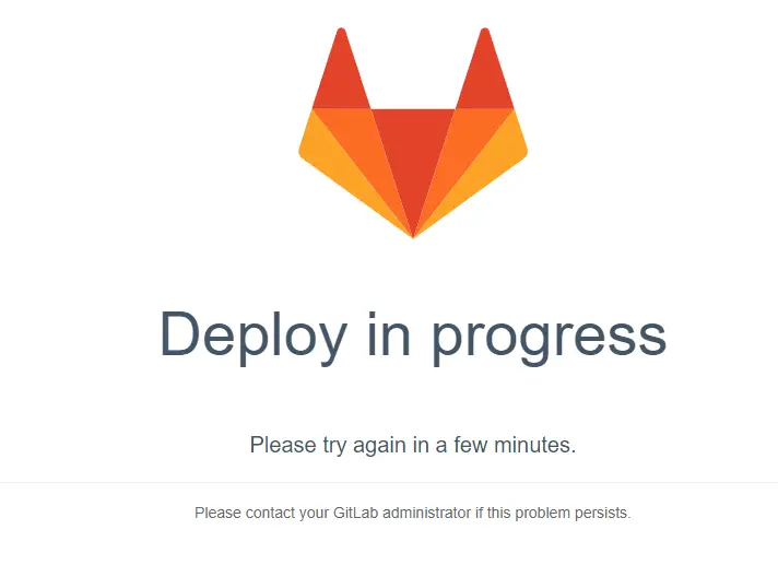 GitLab Deploy in progress Page