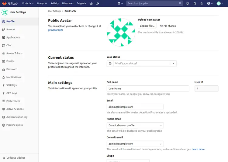 Gitlab profile