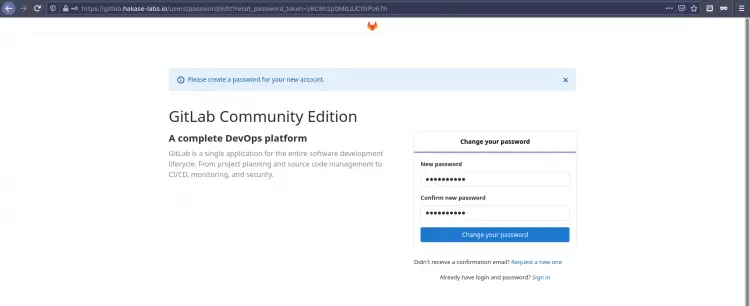 GitLab Change password