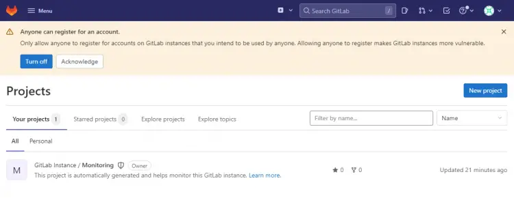 Gitlab Dashboard