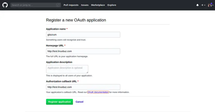 OAuth Registration